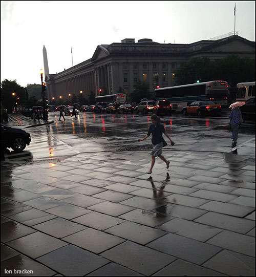 Running in the rain